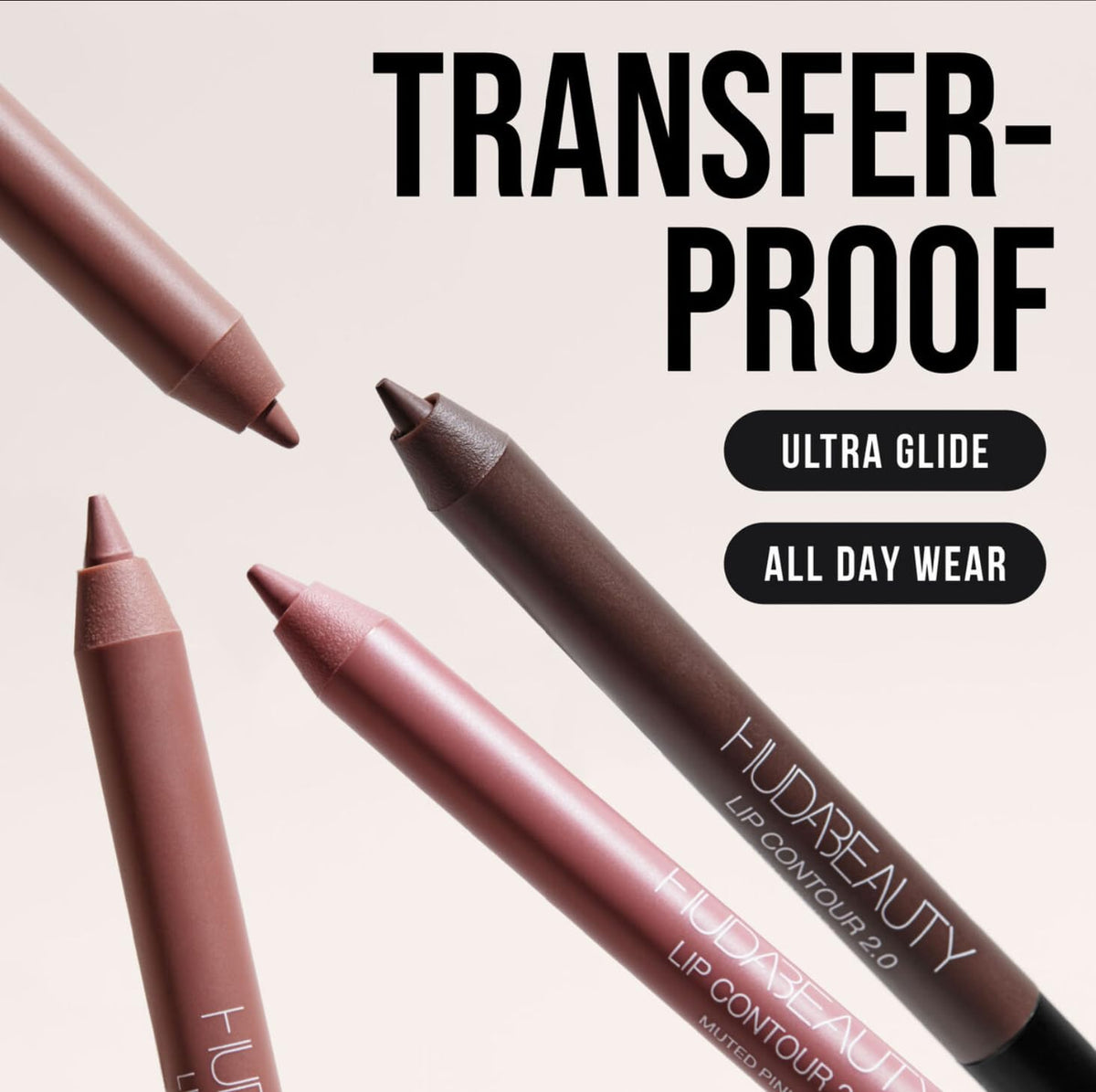 Huda Lip Contour Duo Mutepink pencil ready for precise contouring