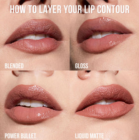 Huda Lip Contour Duo packaging closeup highlights sleek design