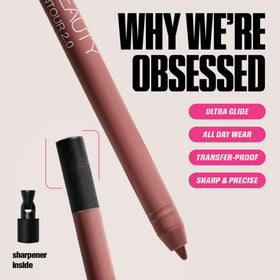 Huda Travel-size lip duo display ideal for on-the-go styling.