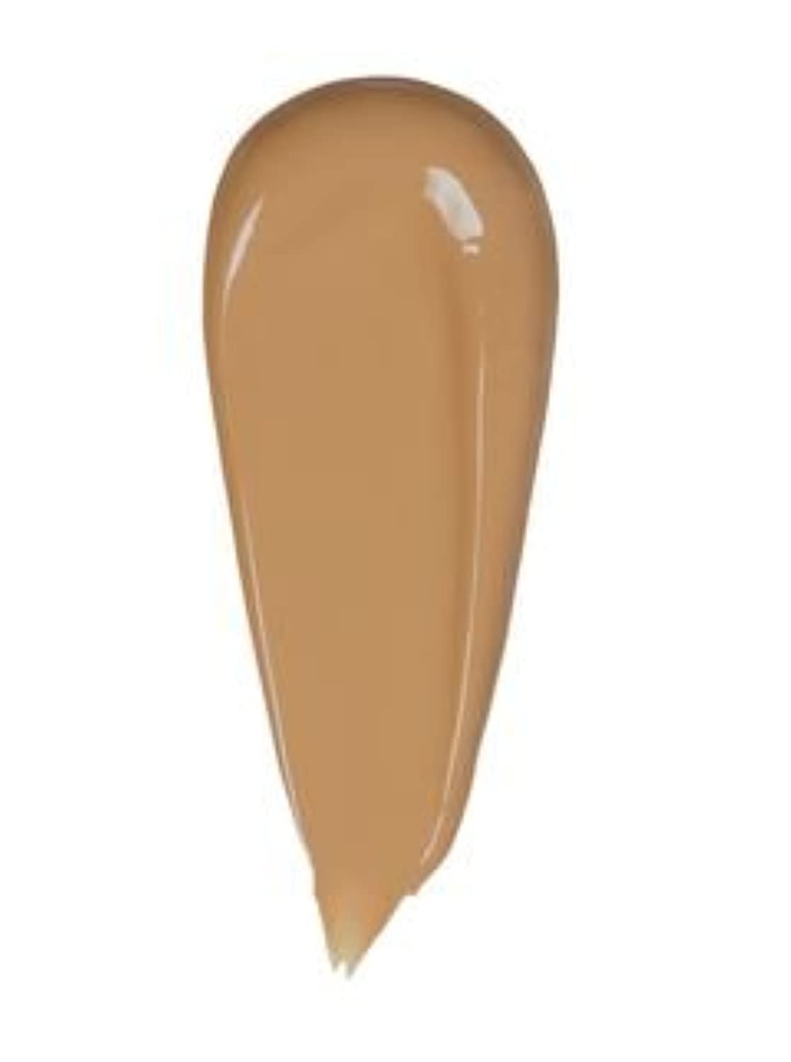 Huda Beauty FauxFilter foundation swatch demonstrates rich pigment for full coverage.