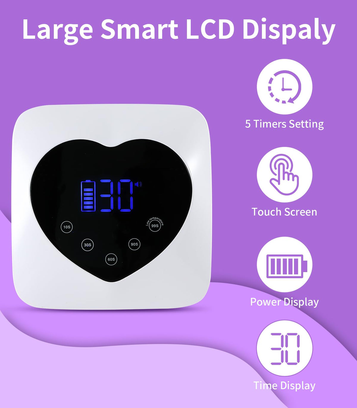HUGMAPLE cordless rechargeable lamp enabling hands-free nail curing anywhere