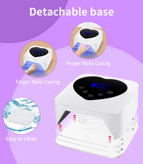HUGMAPLE UV lamp cures a wide range of gel polishes for salon and home use
