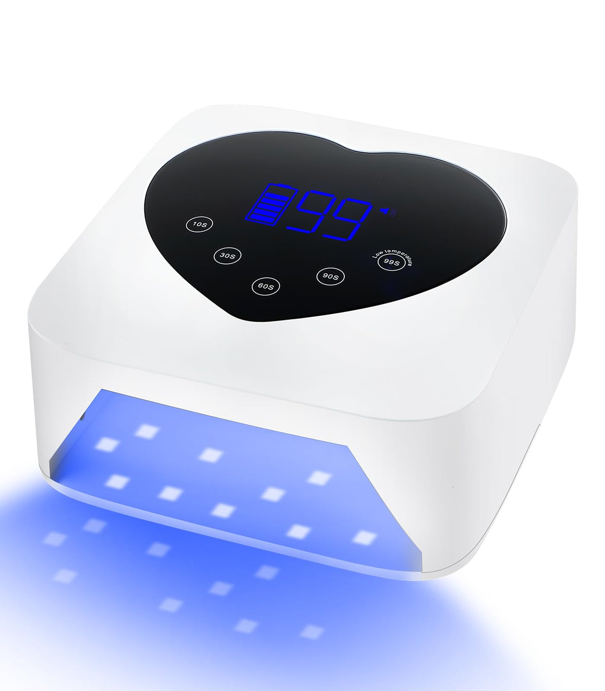 HUGMAPLE UV Nail Lamp front view showing 72W power for quick gel curing