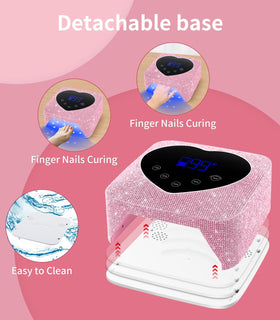 HUGMAPLE UV nail lamp inside space supports efficient curing of gels.