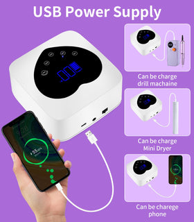 HUGMAPLE UV lamp offers extra-large space for fingernails and toenails