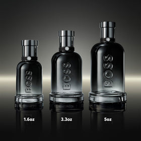 Leather texture evokes warmth and depth in Hugo Boss Bottled Beyond