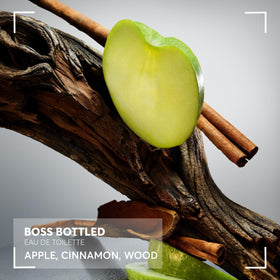 Hugo Boss Bottled EDT cap close-up emphasizing premium craftsmanship.