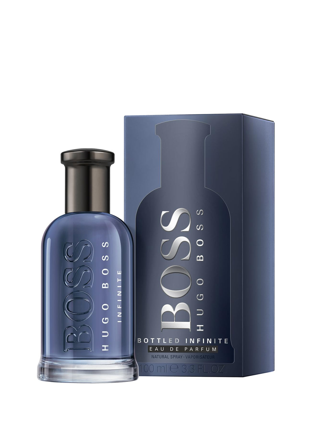 Hugo Boss Bottled Infinite 100ml bottle—sleek, refined daily fragrance.