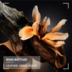 Hugo Boss Bottled Parfum cedarwood essence accent on leather notes for an iconic masculine aura.