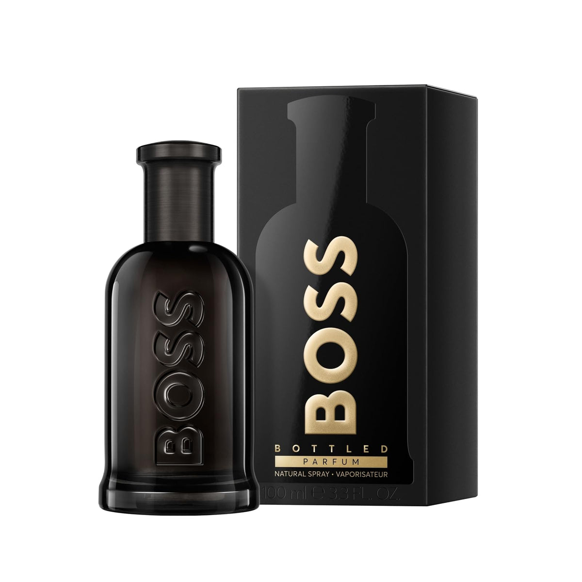 Hugo Boss Bottled Parfum lifestyle shot suggesting confidence at work and beyond.