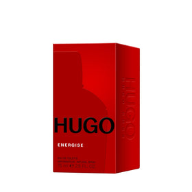 Hugo Energise packaging box displayed on a shelf to attract attention