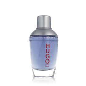 Hugo Boss MAN EXTREME packaging; sleek design hints at modern masculinity and longevity.