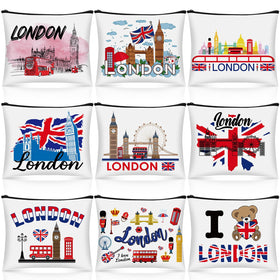 Huhumy London Tower Bridge cosmetic bag for travel and makeup storage