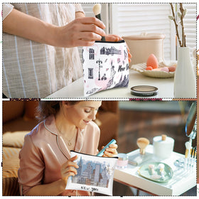 Huhumy New York cosmetic bag pattern 4 stylish pouch for cosmetics and accessories