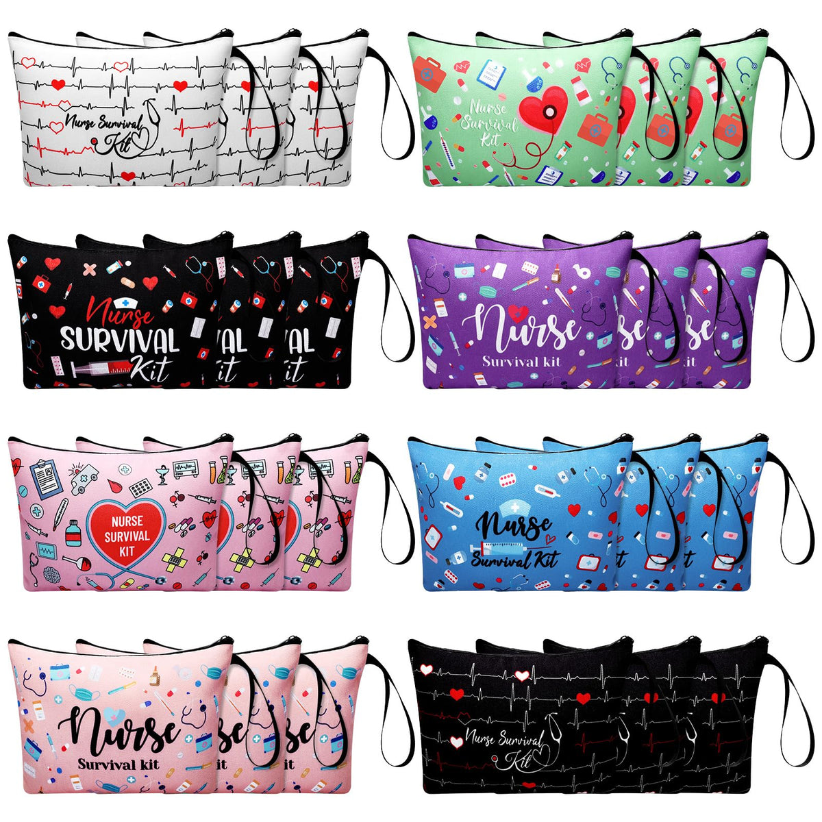 Huhumy nurse cosmetic bag style 1 with bright colors for travel organization