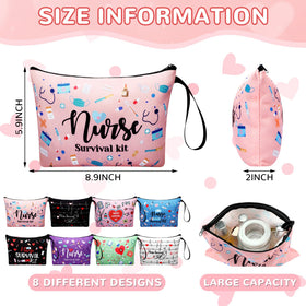 Huhumy nurse cosmetic bag style 2 featuring cheerful nurse prints for gifting