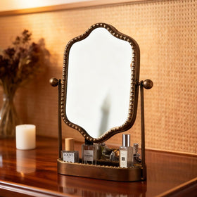 HuiDao 360-degree rotation makeup mirror offers versatile angled views.
