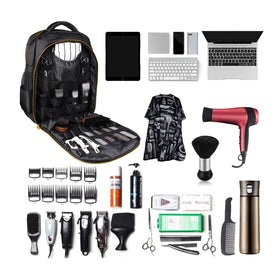 HUIMSWARM Barber Backpack includes cape and brush for on-site grooming