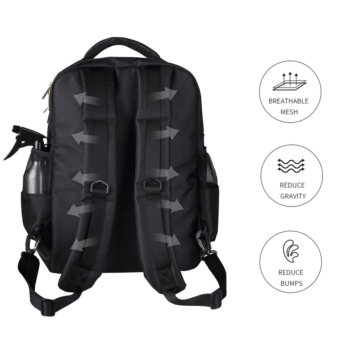HUIMSWARM Barber Backpack organized interior for easy access to tools