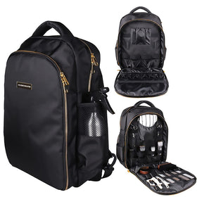 HUIMSWARM Barber Backpack side pocket fits water bottle and essentials