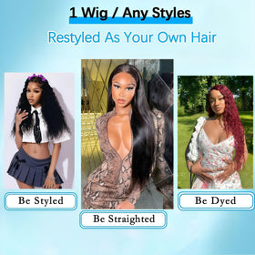 Huirslex deep wave wig lace detail close-up of ultra-thin transparent lace