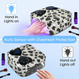 HUITINE gel polish curing lamp interior fits fingernails and toenails.