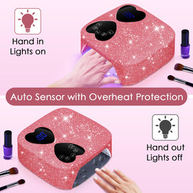 HUITINE infrared sensor lamp starts curing with a simple hand gesture.