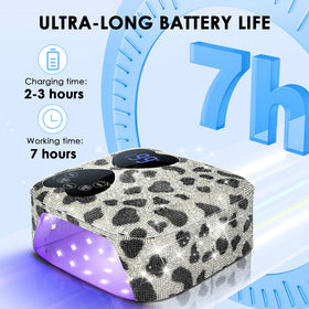 HUITINE rechargeable nail lamp with long battery life for mobile manicures.