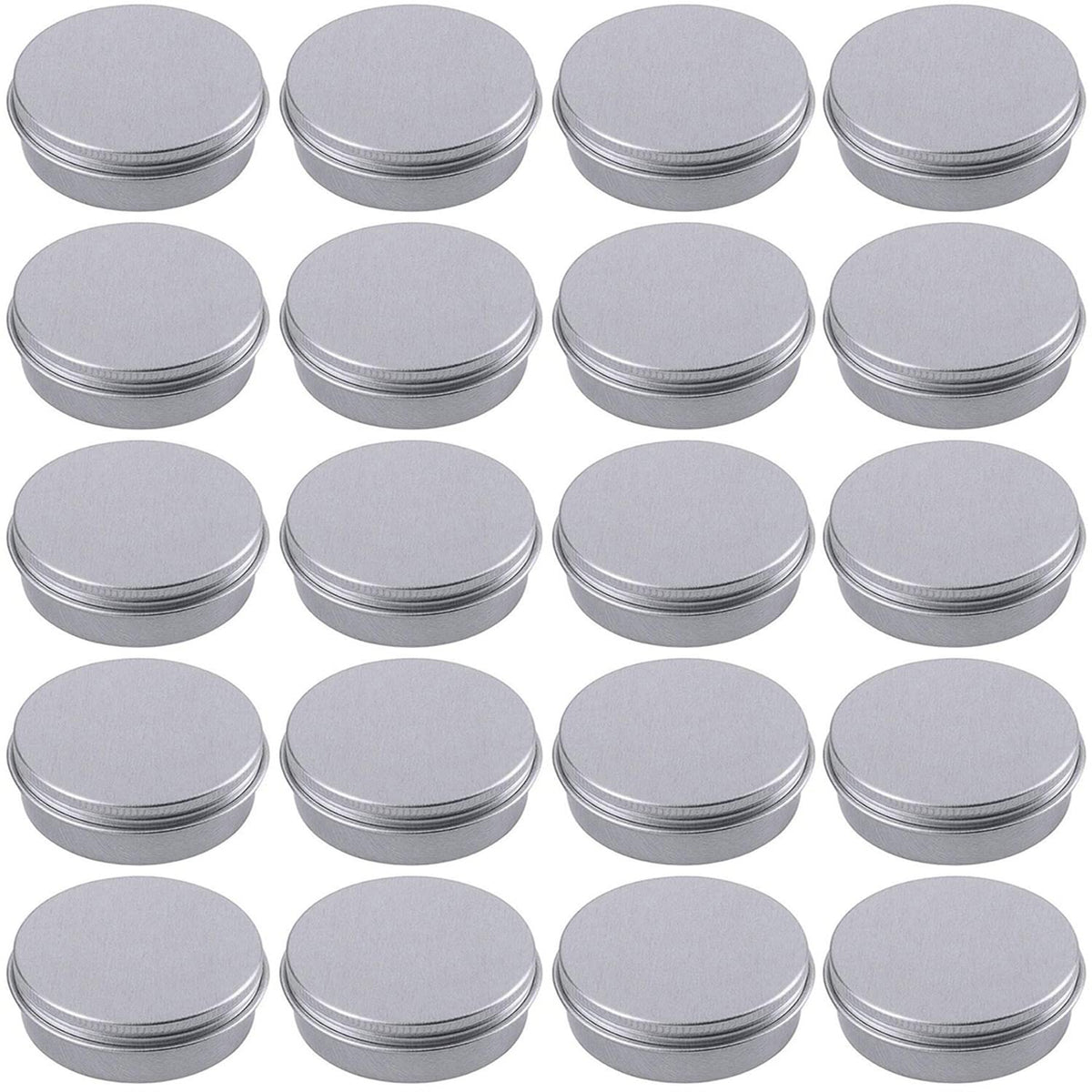 Hulless 2 oz aluminum tin jar with screw lid for secure cosmetic storage