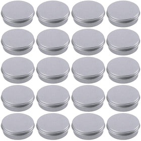 Hulless 2 oz aluminum tin jar with screw lid for secure cosmetic storage
