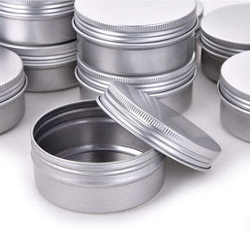 Hulless 24-pack aluminum tins for bulk cosmetic packaging