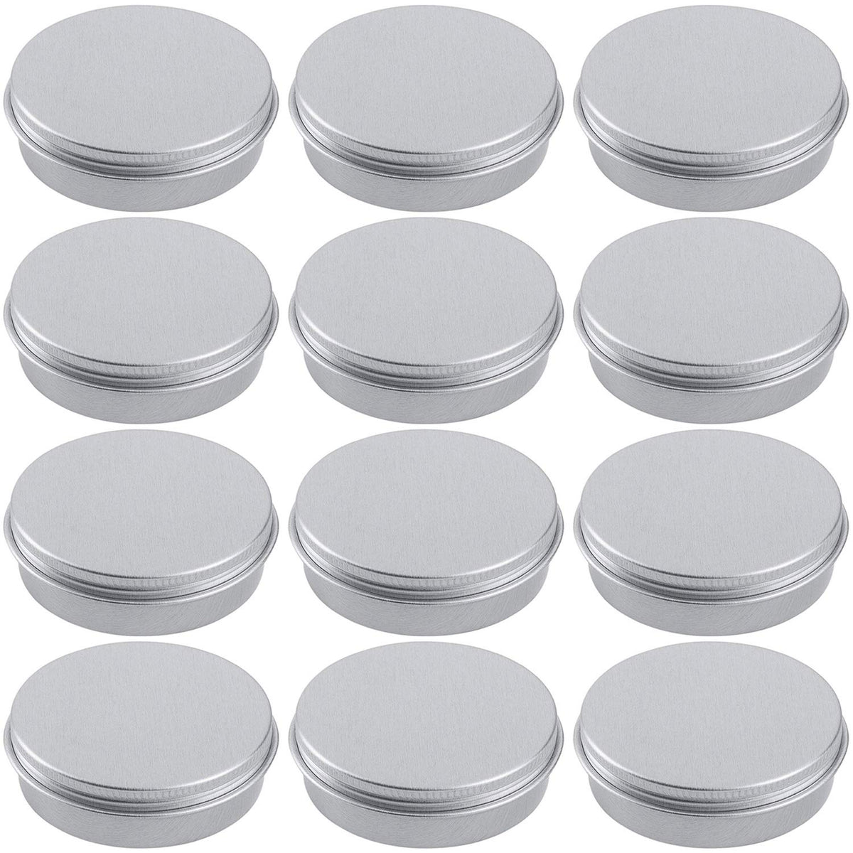Hulless 4oz aluminum tin jar for lip balms and creams with an airtight seal.