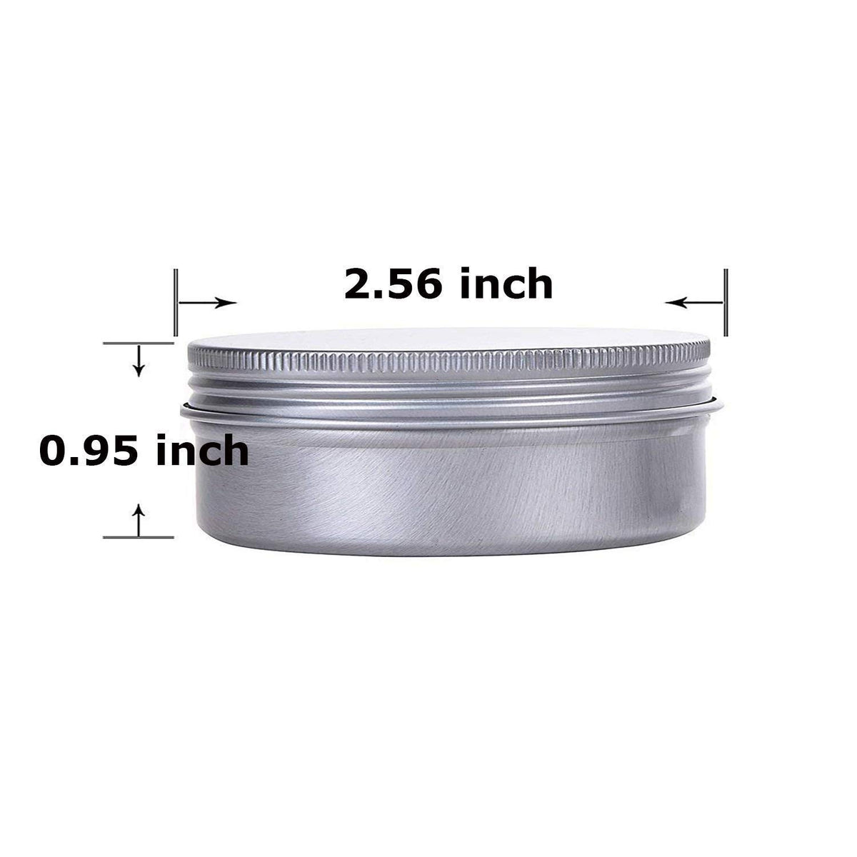 Hulless tin jar side view highlighting compact portable design