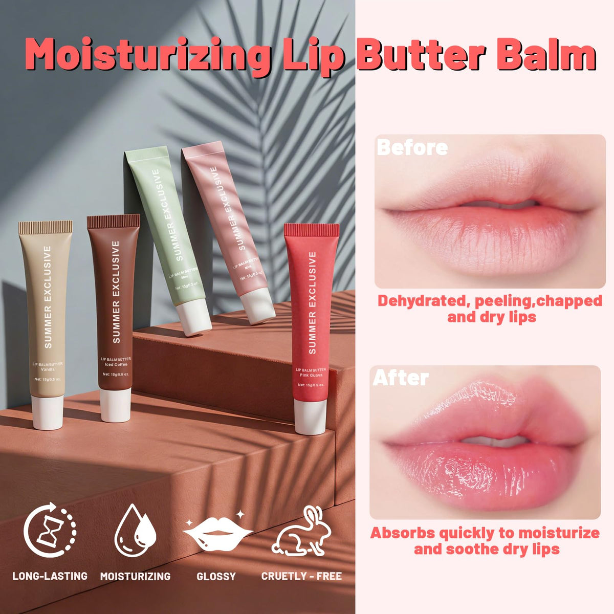 HULYHDP lip balm butter showcases non-sticky, transfer-proof finish