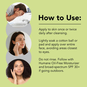 Humane Clarifying Toner 2% BHA label highlighting pore care.