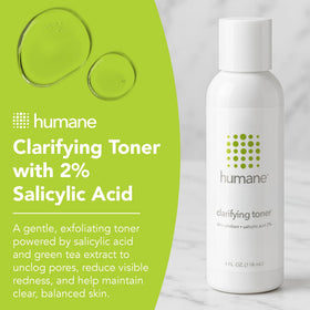Humane Clarifying Toner bottle pour, easy daily application.