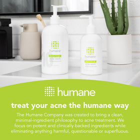 Humane moisturizer packaging box and 4 oz bottle for daily use.