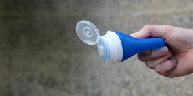 humangear GoToob+ XL textured collar for labeling contents on the go.
