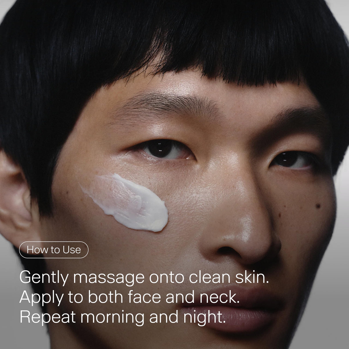 Humanrace 12 Hour Humidifying Face Cream application massage demonstrates easy daily use