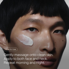 Humanrace 12 Hour Humidifying Face Cream application massage demonstrates easy daily use