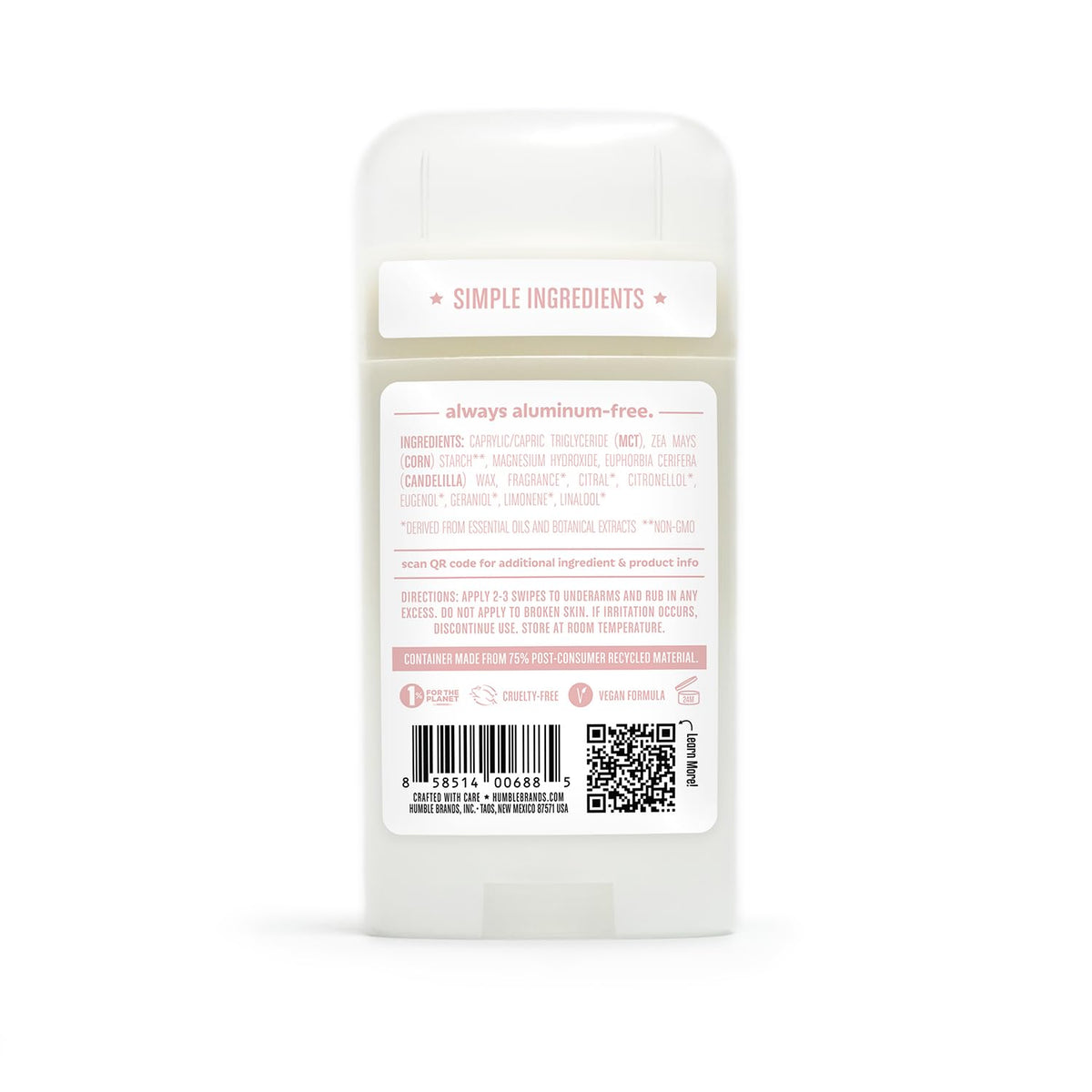 Leaping Bunny logo on Humble packaging indicating cruelty-free choice