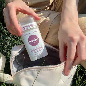 Humble deodorant ingredients corn starch emphasizes gentle sweat absorption.