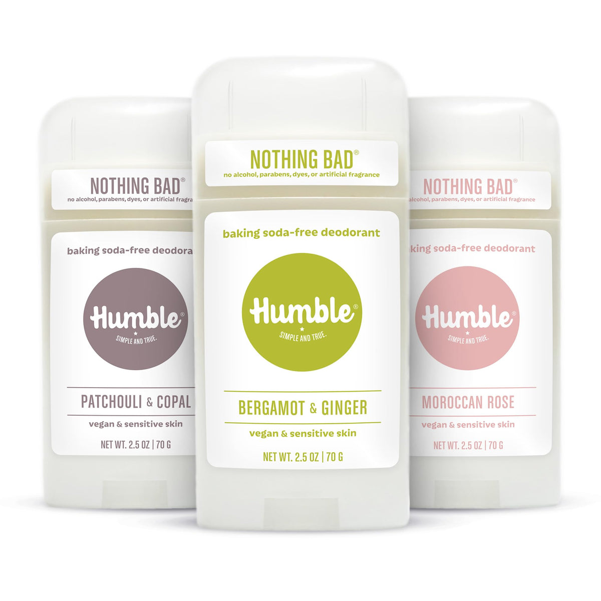 Humble patchouli-copal deodorant stick ready for all-day odor control