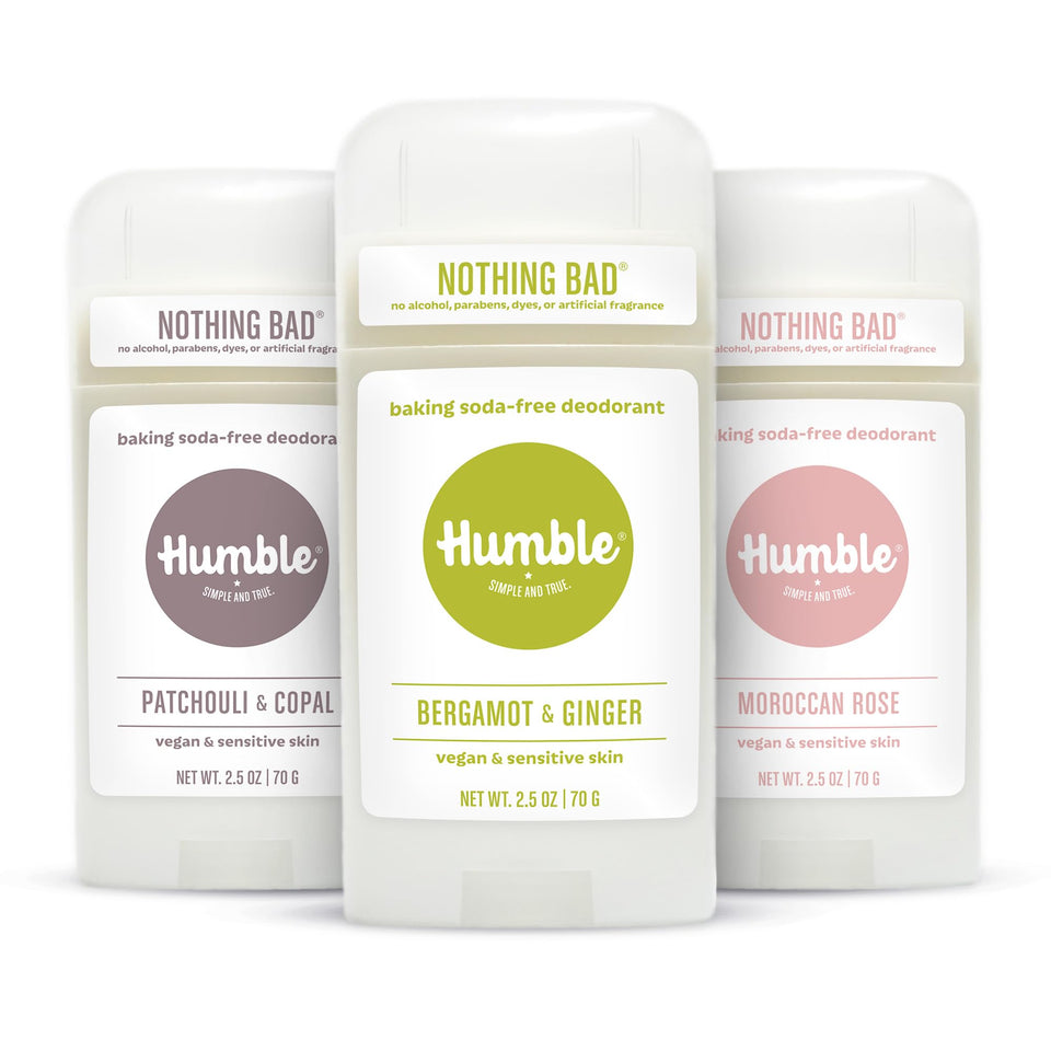 Humble patchouli-copal deodorant stick ready for all-day odor control