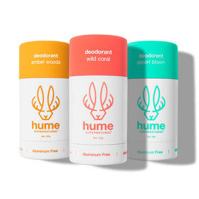 Hume Desert Bloom aluminum-free deodorant in action for lasting freshness.