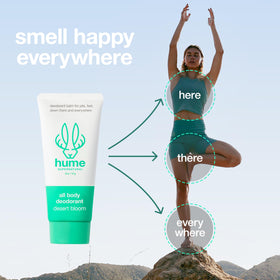 Hume Supernatural applying to underarms with clean, fast-absorbing finish
