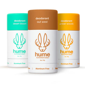 Hume Supernatural Desert Bloom roll-on bottle offers long-lasting odor control for daily wear.