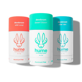Hume Supernatural Desert Bloom stick application showing aluminum-free freshness for dry underarms