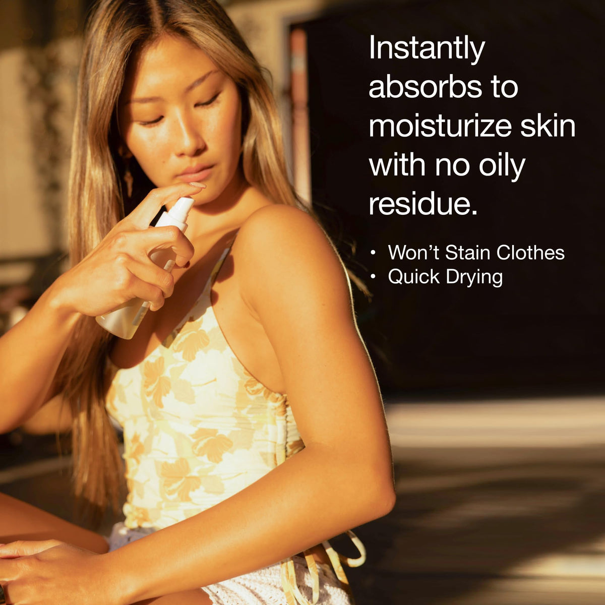HUME SUPERNATURAL light mist on skin delivering non-greasy hydration
