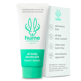 Hume Supernatural invisible deodorant balm jar for full body freshness